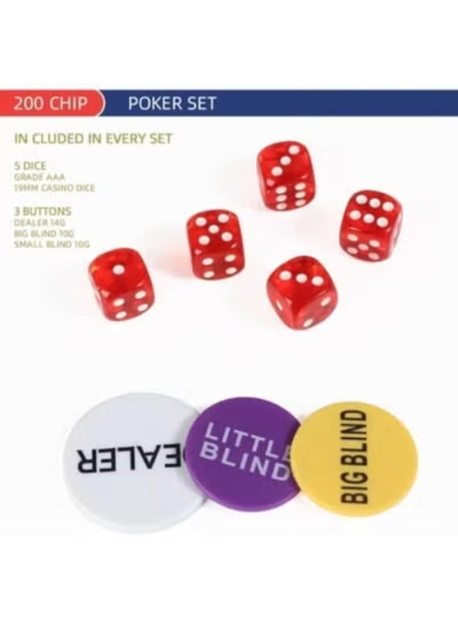 M.A&F's Casino Style Poker Set, 300 Pcs white number Ceramic Printed Denomination Chips with Lockable Aluminum Finish Case, Multiplayer Game, 14+ Years - Image 4