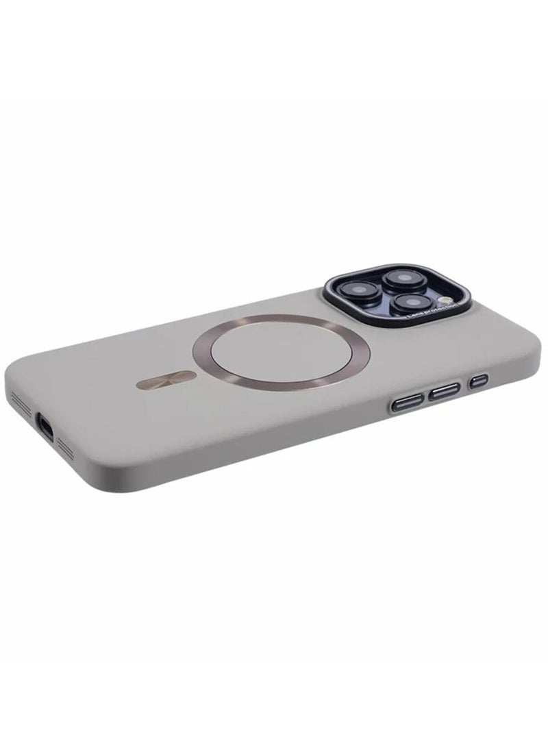 Ultra-Thin Magnetic MagSafe Case for iPhone 16 Pro Max – Slim Matte Hard PC Shockproof Cover with Metal Camera Lens Protector, Wireless Charging Compatible, Frosted Anti-Slip Back