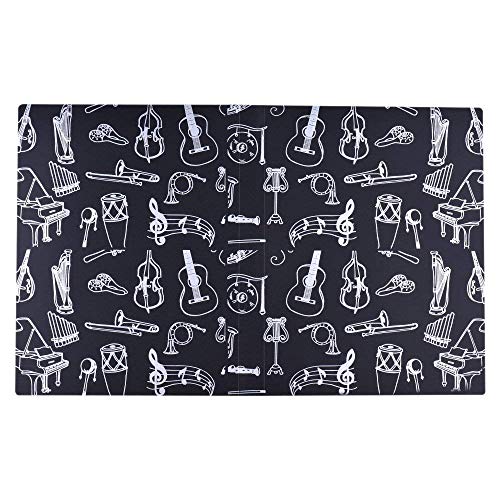 KingPoint Music File Folder A4 Size Sheet Music Folder Paper Documents Music Themed 40 Pockets Storage Folder - Image 5