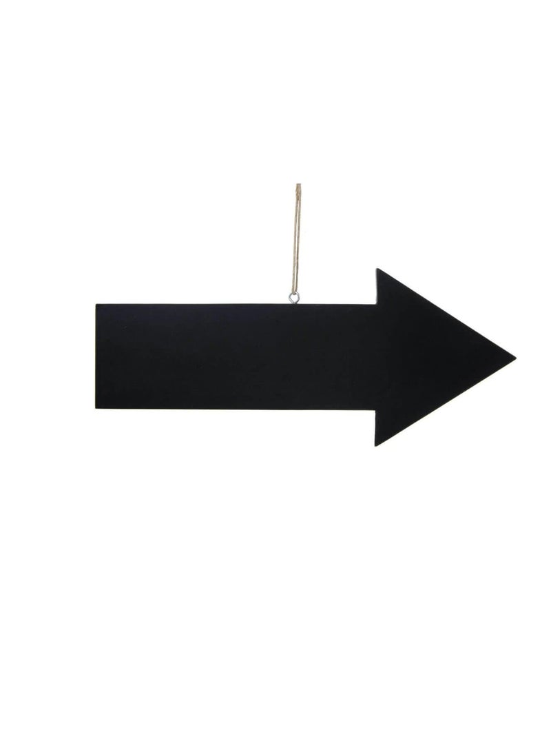 Hanging Black Chalkboard Arrow Sign 12in x 5in - Image 2