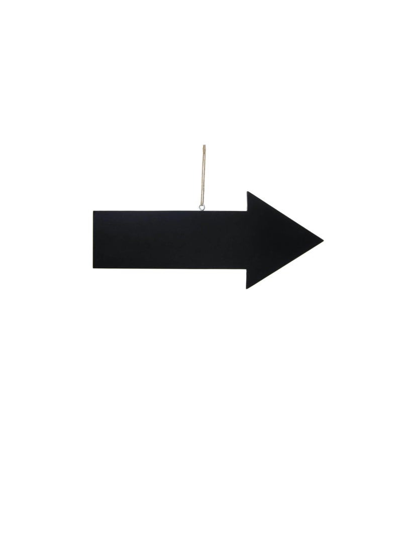 Hanging Black Chalkboard Arrow Sign 12in x 5in - Image 3