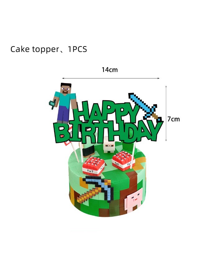 TOVELE5 Minecraft Theme Party Decoration Set (155 Pieces, For 10-15 People) - Image 5