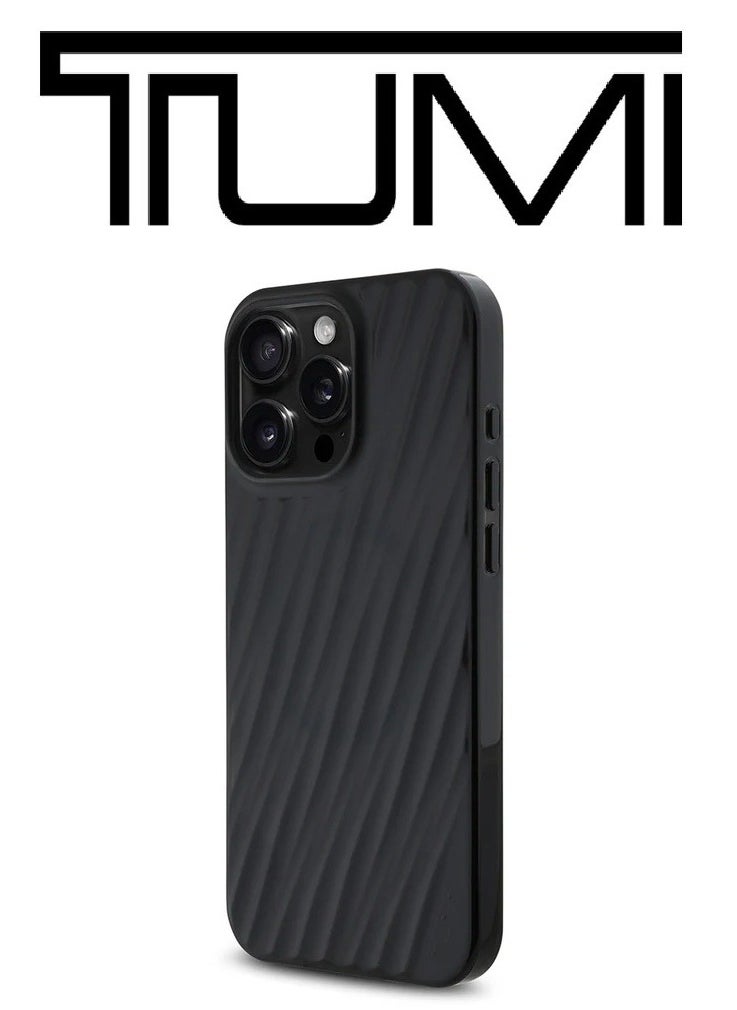 CG MOBILE iPhone 16 Pro case with back protection , iphone 16 pro cover strong shockproof, cover iphone 16 pro supports MagSafe wireless charging, with a French design and approved by the global brand Tumi, transparent design in Black.  - Image 2
