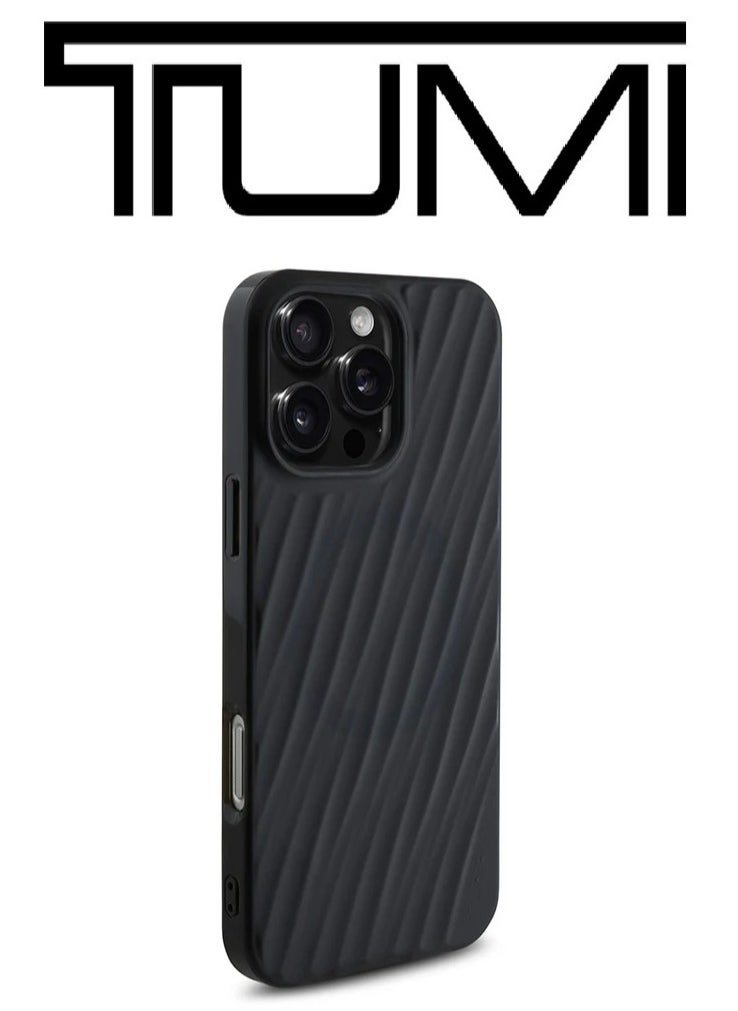 CG MOBILE iPhone 16 Pro case with back protection , iphone 16 pro cover strong shockproof, cover iphone 16 pro supports MagSafe wireless charging, with a French design and approved by the global brand Tumi, transparent design in Black.  - Image 4