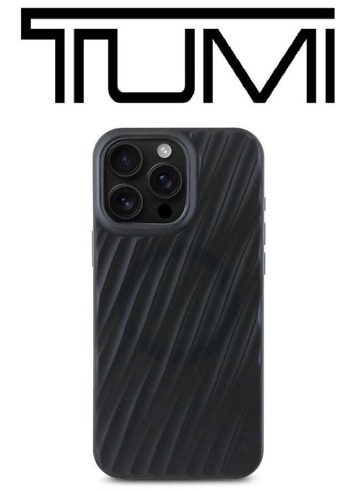 CG MOBILE iPhone 16 Pro case with back protection , iphone 16 pro cover strong shockproof, cover iphone 16 pro supports MagSafe wireless charging, with a French design and approved by the global brand Tumi, transparent design in Black.  - Image 3