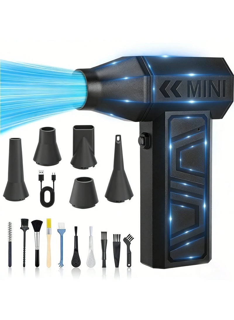 Yakiter Cordless Air Duster,130000 RPM Mini Electric Air Duster, Compact & Powerful Cordless Air Blower, 4-Speed Adjustable Brushless Motor,Used for Cleaning Keyboards,Cars,Homes,and Outdoor Use - Image 1