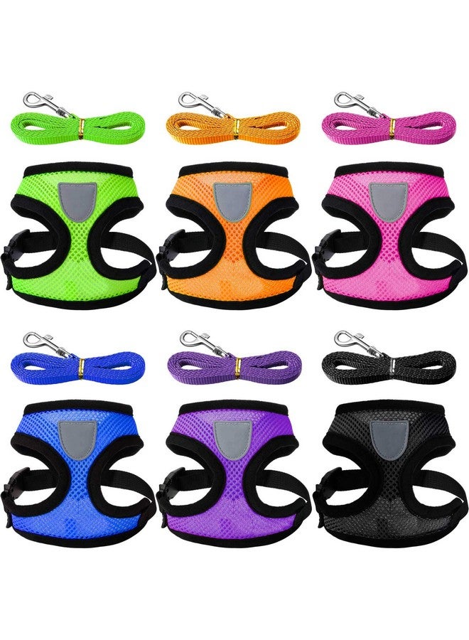 Weewooday 6 Sets Chicken Harness and Leash Adjustable Mesh Breathable Chicken Training Harness Pets Leash for Training and Walking Duck Goose Hen Rooster - Image 1
