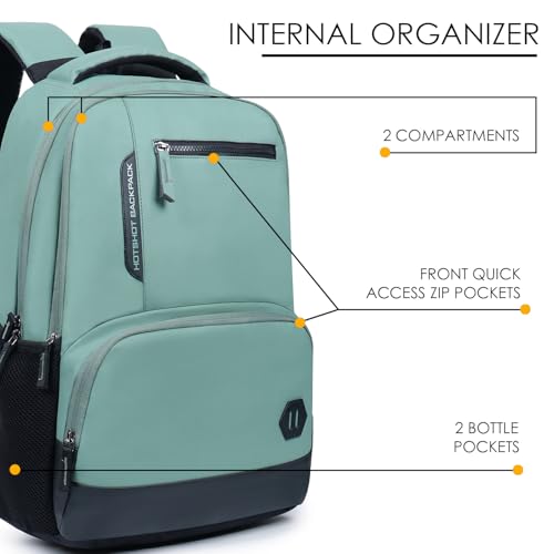 HOT SHOT Large 32 L Laptop Backpack HOTSHOT BAGS VINTAGE FAUX LEATHER|LAPTOP BAG|MEN & WOMEN|OFFICE BACKPACK|COLLEGE BACKPACK - Image 4