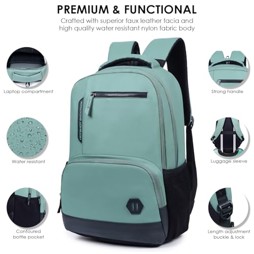 HOT SHOT Large 32 L Laptop Backpack HOTSHOT BAGS VINTAGE FAUX LEATHER|LAPTOP BAG|MEN & WOMEN|OFFICE BACKPACK|COLLEGE BACKPACK - Image 5