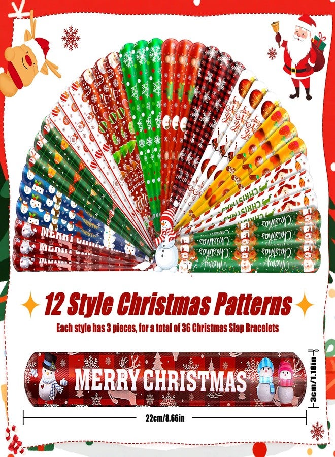 LUYI 98 PCS Christmas Slap Bracelets Rubber Wristbands and Stickers Set Xmas Slap Bracelets Bulk for Christmas Party Favors Toys Supplies Goodies Stocking Stuffers Classroom Prizes Gifts - Image 2