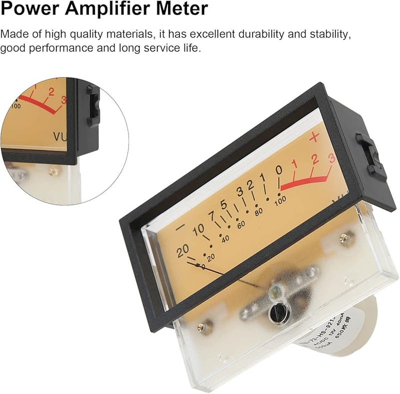 TN 73 HS 9213H VU Meter Audio Level Indicator LED Backlit Pointer Dial DIY Studio Car Tool - Image 4