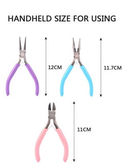 وهاواي 3pcs Mini Pliers set professional for Jewelry Pliers Making Tools needle Nose Long Round Wire Cutter Repair, Wrapping, Cutting Small Jewelry Making Tool Kit  - Image 2