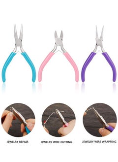 وهاواي 3pcs Mini Pliers set professional for Jewelry Pliers Making Tools needle Nose Long Round Wire Cutter Repair, Wrapping, Cutting Small Jewelry Making Tool Kit  - Image 3