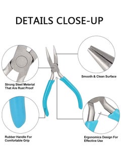 وهاواي 3pcs Mini Pliers set professional for Jewelry Pliers Making Tools needle Nose Long Round Wire Cutter Repair, Wrapping, Cutting Small Jewelry Making Tool Kit  - Image 4