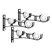 Gudui Curtain Rod Bracket, Set of 3 Curtain Rod Holder, Double Holes Curtain Rod Hooks for Heavy Duty Double Curtain - Image 2