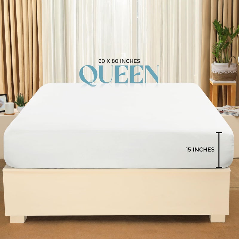 Utopia Bedding Queen Fitted Sheet - Bottom Sheet - Deep Pocket - Soft Microfiber - Shrinkage and Fade Resistant - Easy Care -1 Fitted Sheet Only (White) - Image 2