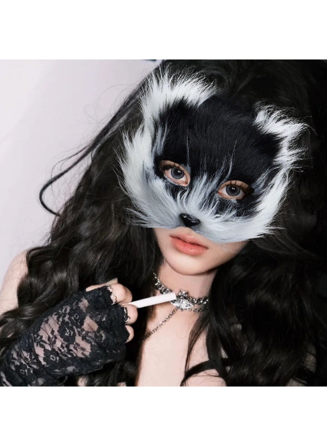 JAYATO Halloween Women's half-face Fox masks for Dressing up and Costume, Masked ball, Birthday party game, Valentine's Day, High Quality - Image 1