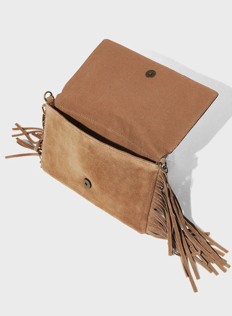 PARFOIS Fringes Leather Crossbody Bag