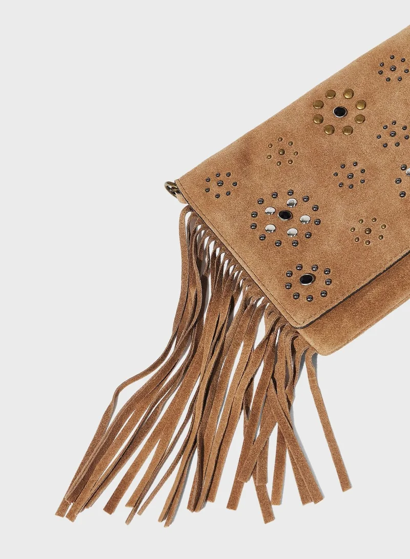 PARFOIS Fringes Leather Crossbody Bag
