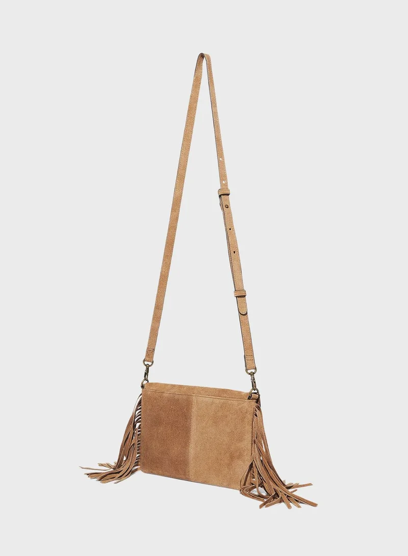 PARFOIS Fringes Leather Crossbody Bag