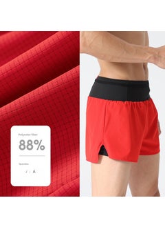 Generic Summer Lightweight Running Shorts with Fanny Pack for Men Black  - Image 5