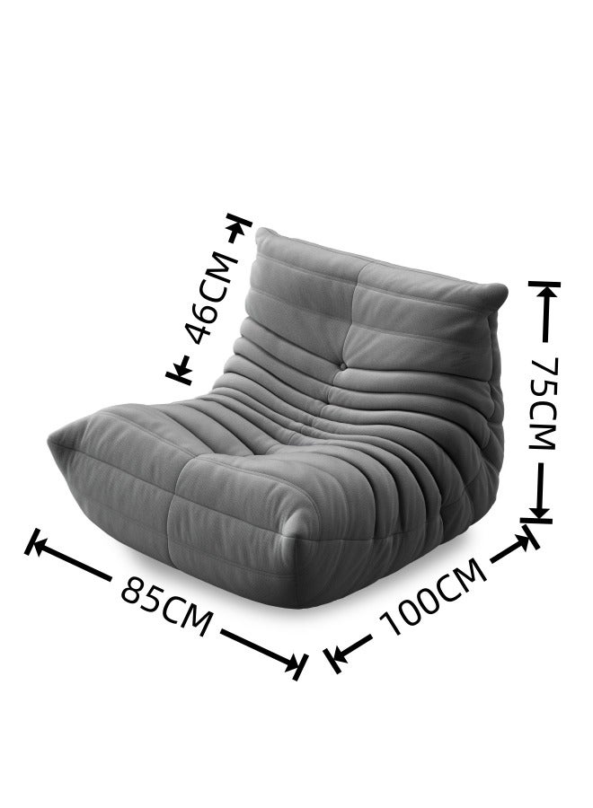 Amoyls Single Sofa Chair, Floor Sofa Couch, Microfiber Lazy Sofa Chair for Living Room Accent Chair, High Resilient Foam-Filled Accent Single Chair for Bedroom,Office,Waiting Room - Image 2