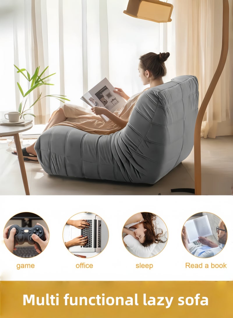 Amoyls Single Sofa Chair, Floor Sofa Couch, Microfiber Lazy Sofa Chair for Living Room Accent Chair, High Resilient Foam-Filled Accent Single Chair for Bedroom,Office,Waiting Room - Image 5