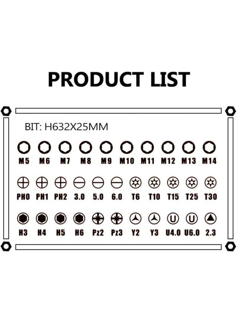 GGOOT 38 in 1  38 in 1 Household Labor Saving Ratchet Screwdriver Bit Set Mulurpose Tool Kit Hardware Tools Combination Wrenches Toolbox Hand Tool Sets - Image 2
