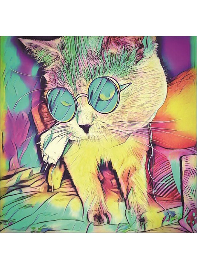 NIBEMINENT 5D DIY Cat Diamond Rhinestones Wall Art Kit Multicolour - Image 2