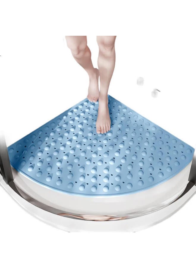 Dajiang Bathroom Non-Slip Mat, Fan-Shaped Shower Room Foot Mat, Elderly Bathing Anti-Fall Floor Mat, Bathroom Non-Slip Mat, 70X70Cm - Image 2