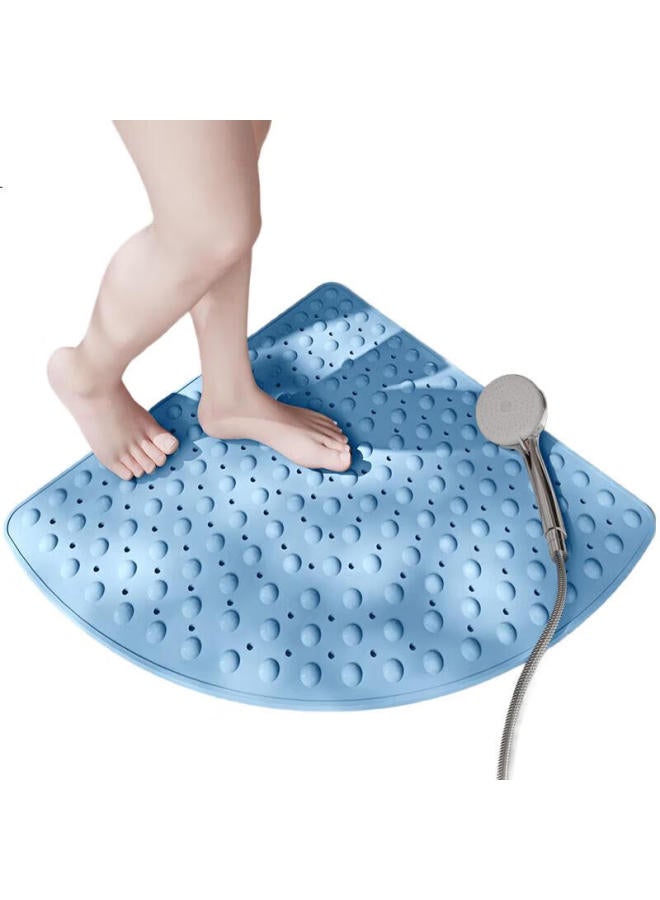 Dajiang Bathroom Non-Slip Mat, Fan-Shaped Shower Room Foot Mat, Elderly Bathing Anti-Fall Floor Mat, Bathroom Non-Slip Mat, 70X70Cm - Image 1