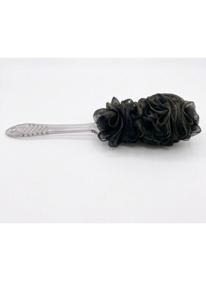 Daiso Bath Brush with Long Handle - Soft Mesh Body Scrubber for Shower - Image 4