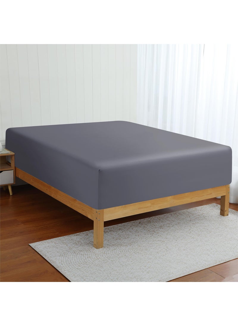 Zaizaihome 2 Pack Bamboo Viscose Cooling Fitted Sheet Twin XL Size Only  400 Thread Count  16"" Deep Pocket Cooling Bottom Sheets for Hot Sleeper  Silky Soft Breathable (Twin XL  Dark Grey  - Image 4