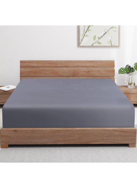 2 Pack Bamboo Viscose Cooling Fitted Sheet Twin XL Size Only  400 Thread Count  16"" Deep Pocket Cooling Bottom Sheets for Hot Sleeper  Silky Soft Breathable (Twin XL  Dark Grey