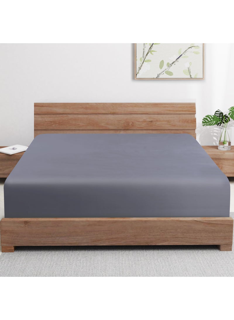 Zaizaihome 2 Pack Bamboo Viscose Cooling Fitted Sheet Twin XL Size Only  400 Thread Count  16"" Deep Pocket Cooling Bottom Sheets for Hot Sleeper  Silky Soft Breathable (Twin XL  Dark Grey  - Image 1