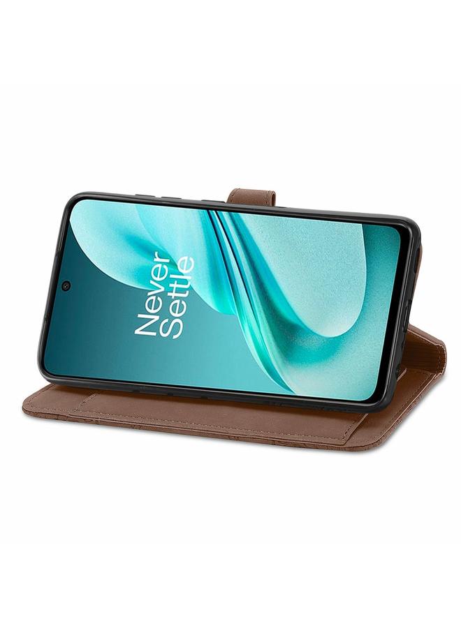 erorex Case For OnePlus Nord N30 SE Embossed Flower Zipper Leather Phone Case - Image 5