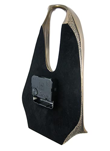Things2Die4 Surrealistic Charm - Unique Melting Clock with Cool Bronze Finish for Desk, Table, or Mantel - Off-White Crackle Face and Black Hands - 11 Inches Tall - Image 3