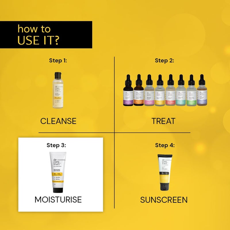 Deconstruct كريم الوجه المشرق ديكونستراكت 5 نياسيناميد 1 حمض كوجيك 5 فيتامين سي فيتامين إي للبقع الداكنة وتفاوت لون البشرة 50 جرام لكل عبوة 2 - Image 5