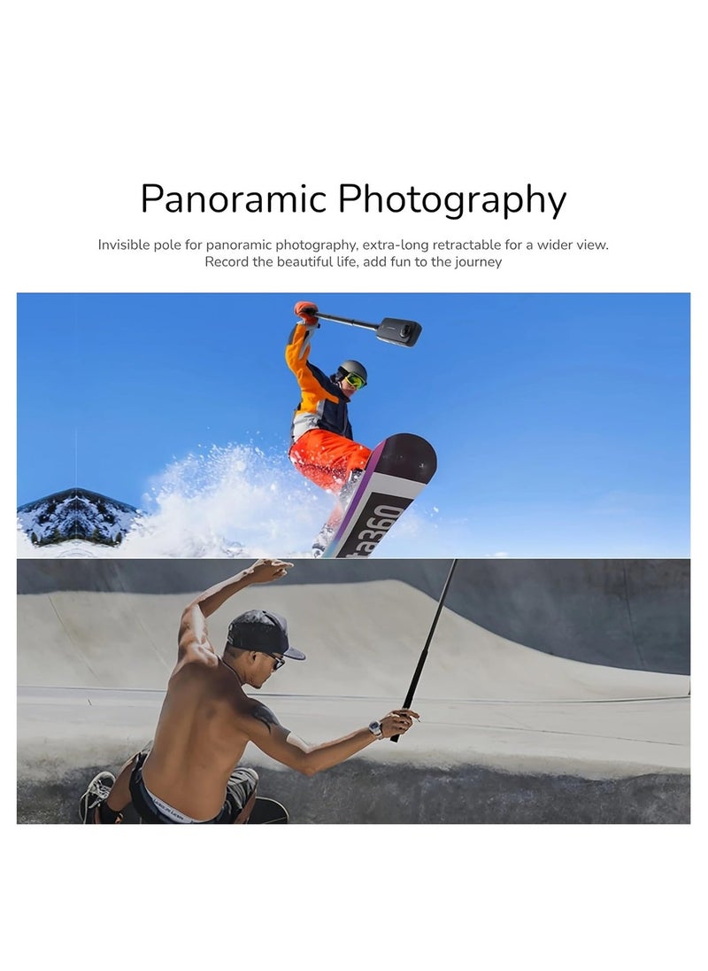 O Ozone - Universal Invisible Selfie Stick Compatible with Insta360 One X3 X4, ACE PRO One R Invisible Monopod Stick , Hero 10/9/8/7/6, SJCAM, YI Other Action Cameras - Image 1