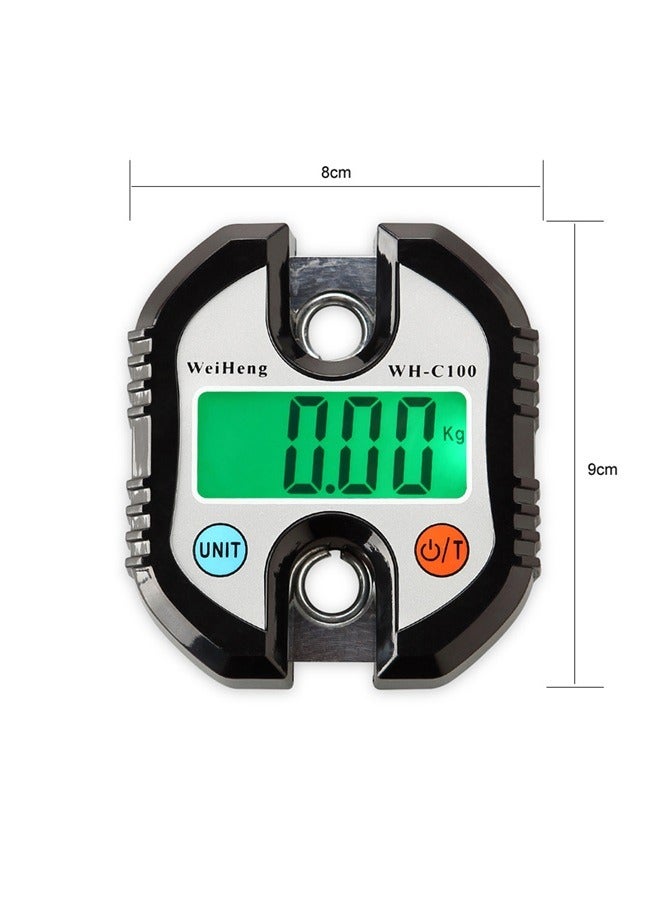 Portable Mini Crane Scale 150 kg / 300 lb Heavy Duty Digital Hanging Scales LCD Display with Backlight for Home Farm Hunting Outdoor Black  - Image 3
