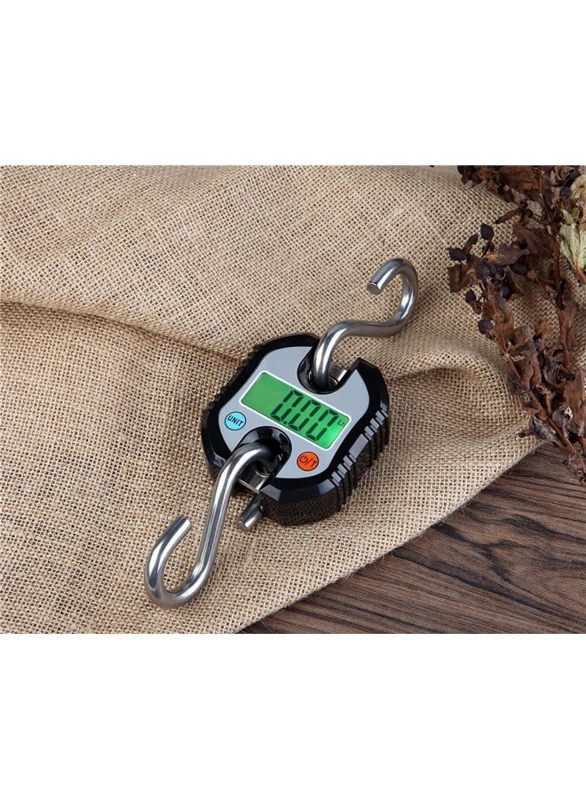 Portable Mini Crane Scale 150 kg / 300 lb Heavy Duty Digital Hanging Scales LCD Display with Backlight for Home Farm Hunting Outdoor Black  - Image 5