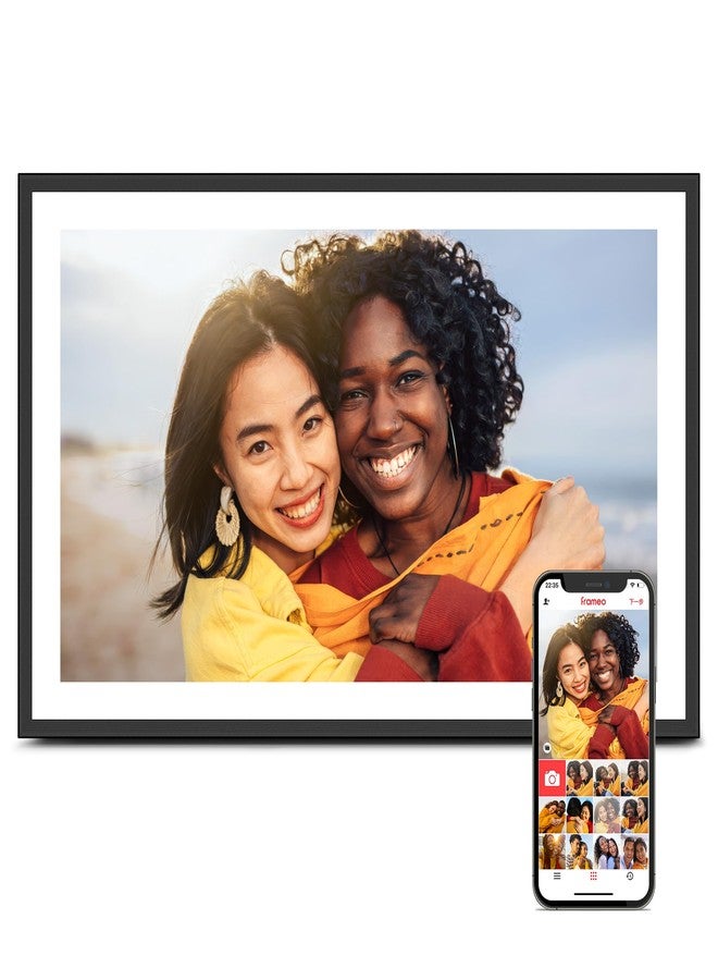 FLYRUIT WiFi Digital Picture Frame, Frameo 15.6 inch Large Digital Photo Frame, 1920*1080 IPS FHD Touchscreen, Instant Share Pictures Video, 32GB Storage, Photo Frame Electronic, Gift for Mom, House Warming - Image 1