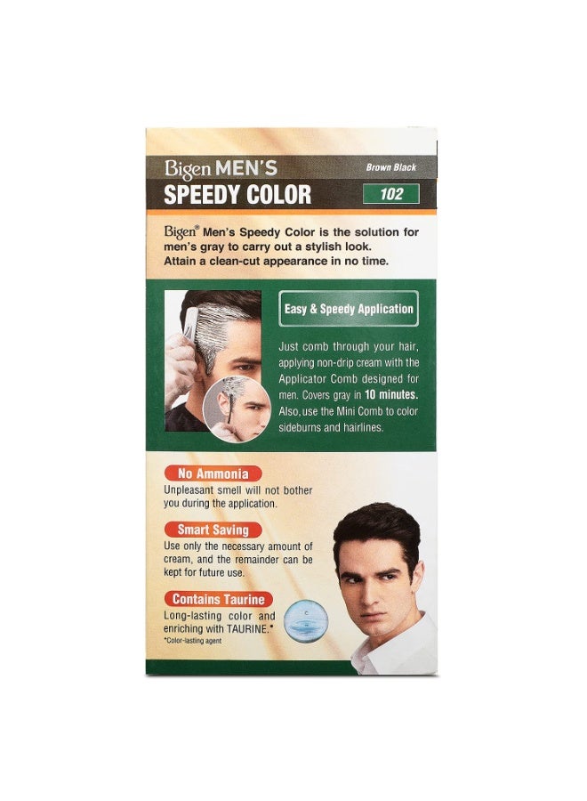 Bigen Men's Speedy Color, Hair Color, 80g - Brown Black 102 (Pack of 1) - Image 4