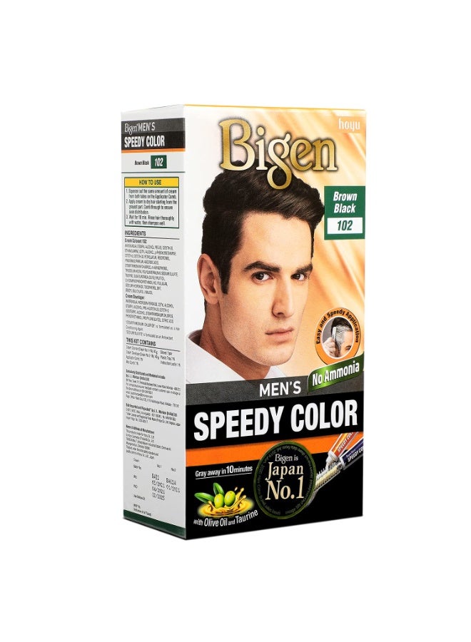 Bigen Men's Speedy Color, Hair Color, 80g - Brown Black 102 (Pack of 1) - Image 3