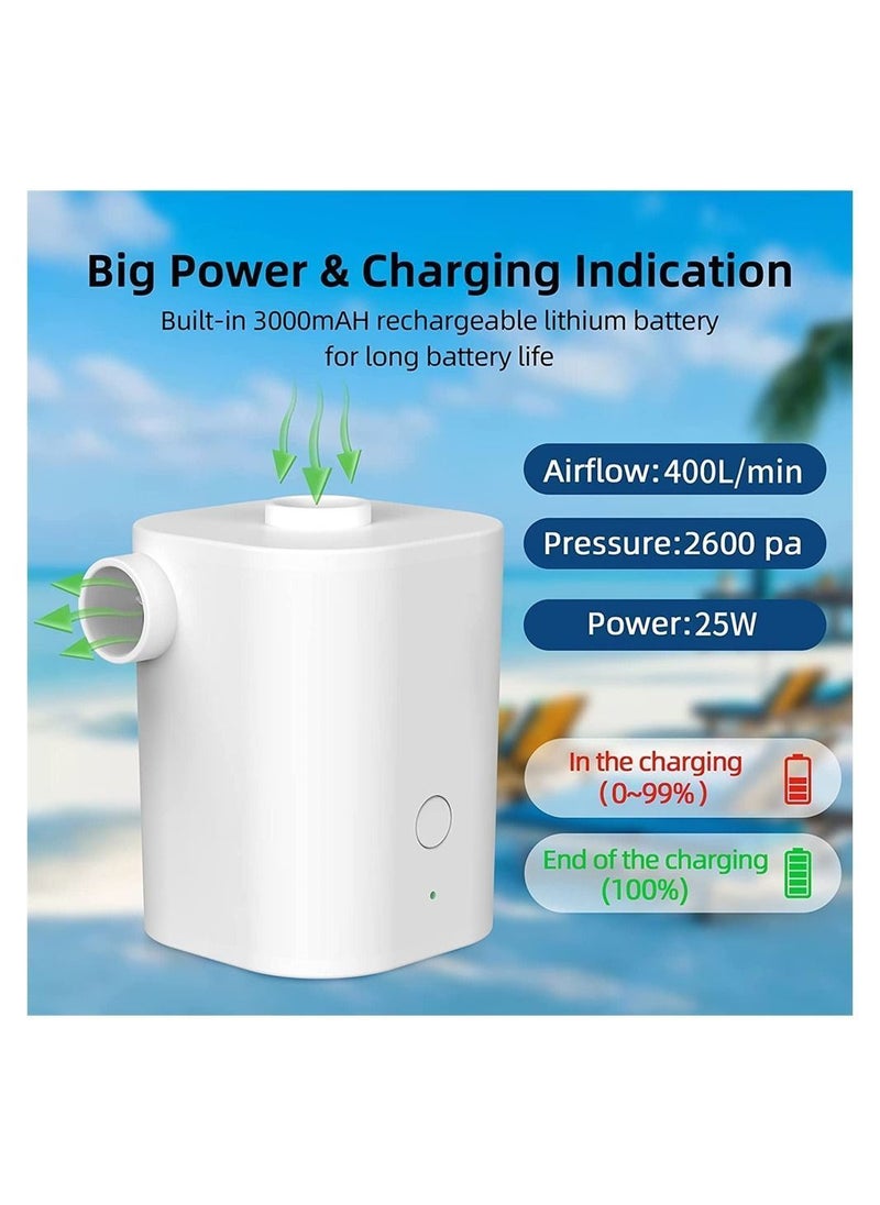 Y&D - Electric Air Pump, Portable with USB Rechargeable Quick Inflate Deflate, for Mattress, Pool Toys, Floats, Swimming Ring, Bed, Vacuum Storage Bags - Image 1