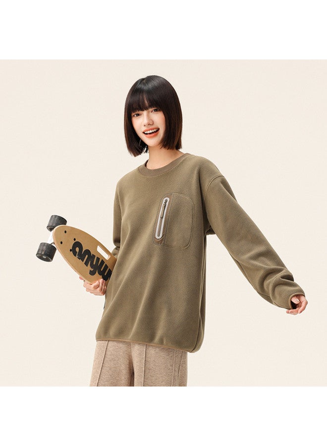 Flying in the snow Mountain-style Outdoor Fleece-lined Taped Sweatshirt Multi-functional Wear Scenarios Outerwear And Layering For Men And Women - Image 5