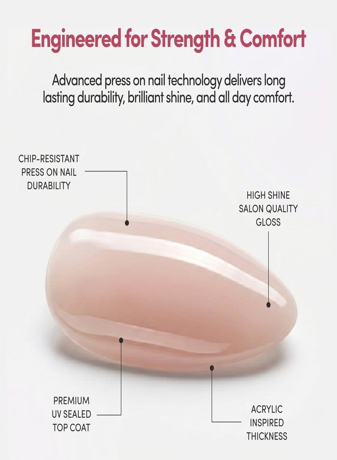 Glamnetic Press On Nails - Mrs. | Short Almond Fake Nails with French Tips and Glossy, Glazed Finish, Salon Quality | 15 Sizes - 30 Nail Kit with Glue - Image 4