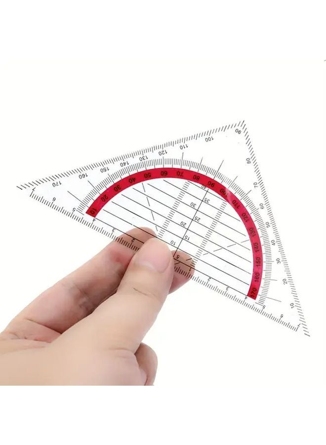 2pcs 90mm Plastic Square Triangle Rulers 45 Degree for Architects Designers Drafting Math Geometry Sewing - Image 5