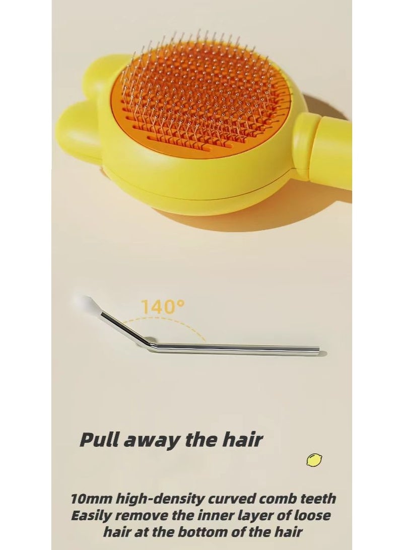Rabbit-eared pet self-cleaning comb special comb brush for cats/dogs one-key hair removal artifact, cat/dog bathing massage comb to remove floating hair, rabbit comb brush, open knot, cat and dog pet supplies - Image 5