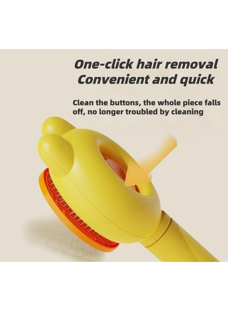 Rabbit-eared pet self-cleaning comb special comb brush for cats/dogs one-key hair removal artifact, cat/dog bathing massage comb to remove floating hair, rabbit comb brush, open knot, cat and dog pet supplies - Image 3